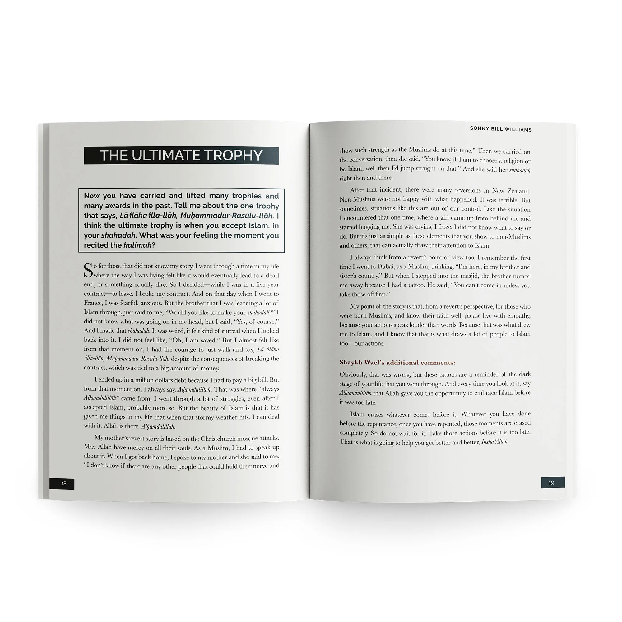 A Step Nearer to God: Crafting Purpose with the Art of Islam by Sonny Bill Williams & Wael Ibrahim